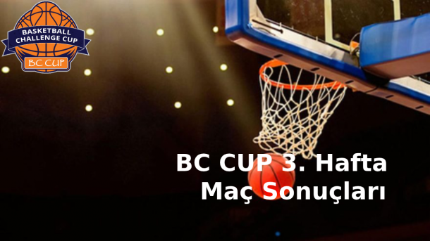 BC CUP 3. HAFTA MAÇ SONUÇLARI